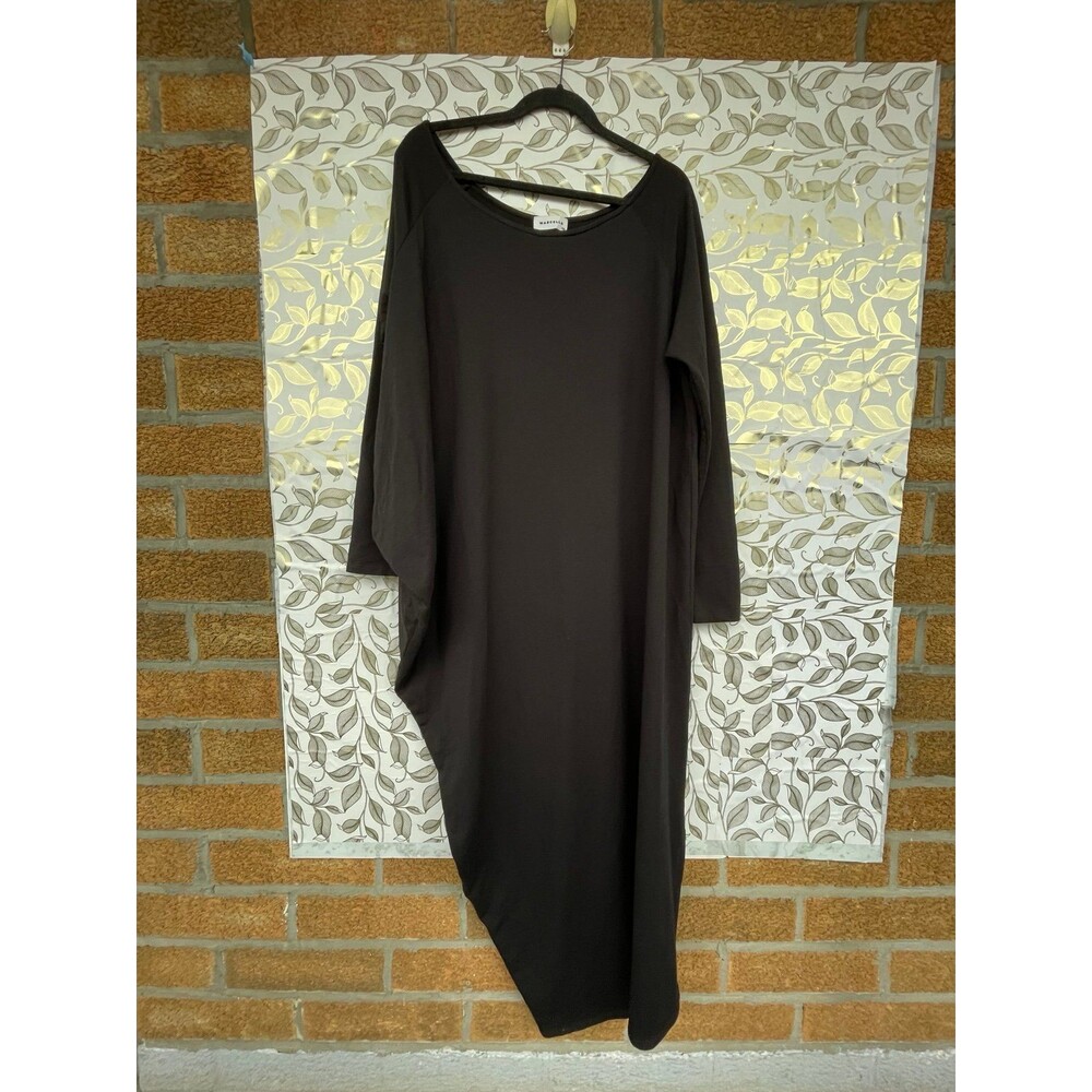 Asymmetric Maxi Dress - Black